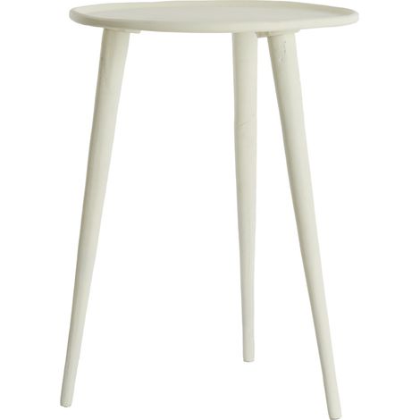 Light & Living Beistelltisch BABINA in Cremefarbe – Ø36x47 cm