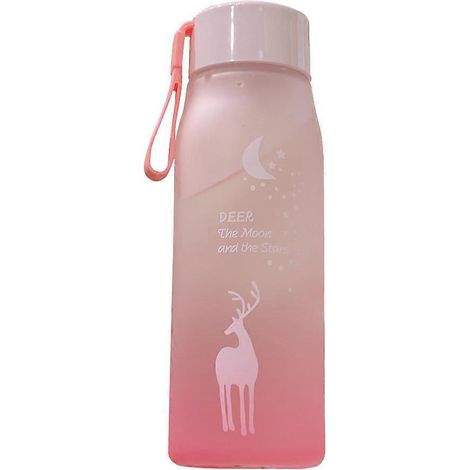 Gourde de sport 500 ml en plastique, portable, dégradé mat, étanche et résistante aux chocs, idéale pour les activités de plein air.