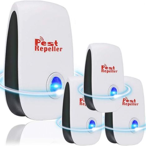 Ultrason Souris Et Rat,4PCS RéPulsif Ultrasons Anti Souris Nouvelle Version Prise Anti Moustique Appareil Anti Mouche Insectes