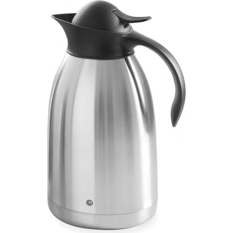 Hendi - Thermos en acier 2L avec bouton poussoir - pour le café à la maison et au bureau (1/4)
