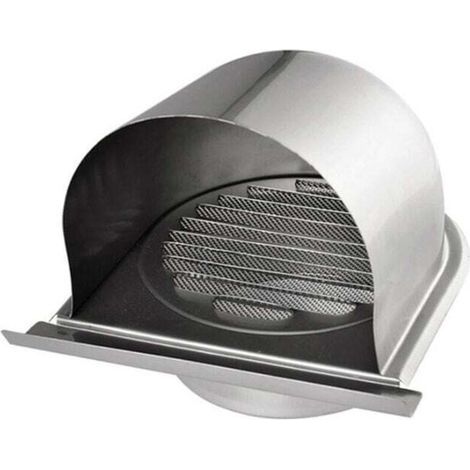 150mm Grille Aeration de Ventilation Inox, Grille de Hotte Cheminée Ronde Extérieur, Grille D'aération U avec Filet Anti-insectes, Grille Ventilation avec 45° Lamelles, pour Cuisine (1/3)