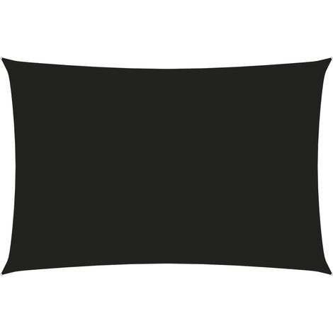 Voile de parasol Tissu Oxford rectangulaire 2x4,5 m Noir (1/5)