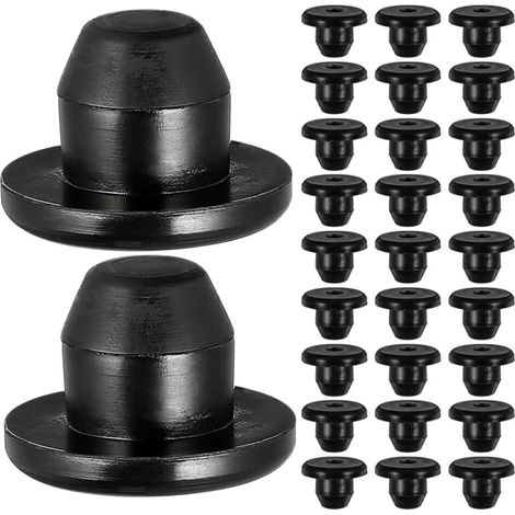 30 Pièces Bouchon de Vidange pour Cric Hydraulique Prise de Cric de Voiture en Caoutchouc Noir Pièce de Rechange Facile à Installer (1/4)