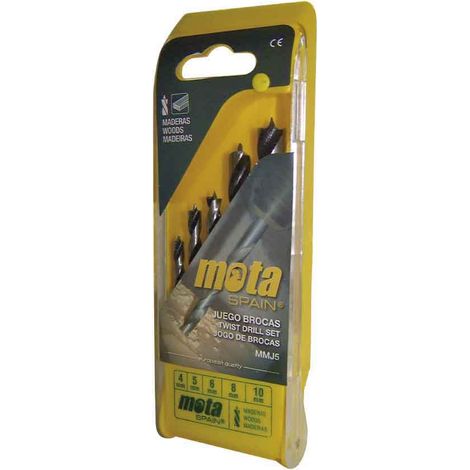 Juego De Brocas Carburo De Tungsteno 4mm-5mm-6mm-8mm-10mm Madera Mota (1/2)