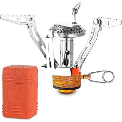 Camping stove gas portable mini stove pour outdoor camping picnics barbecues road trips 3000W outdoor cooker (1/5)