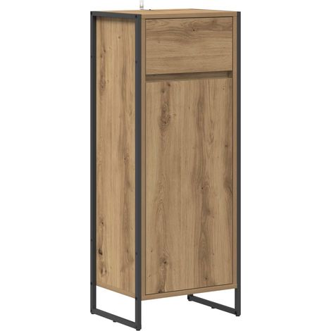 Maison Exclusive - Badezimmerschrank mit Tür Kunsthandwerk Eiche