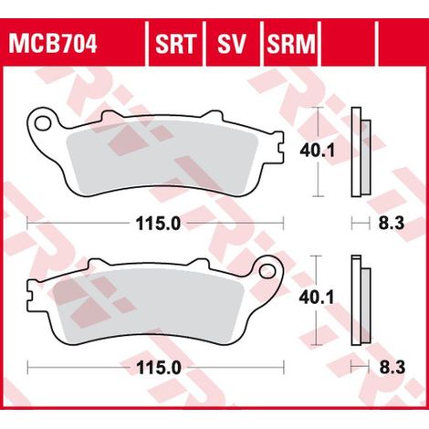 Pastillas de freno TRW ZF KH281 sinterizadas para Honda NSS 250 Jazz '01-'04, FJS 400 Silverwing '06-'08, FJS 600 Silverwing '01-'10 (delanteras)