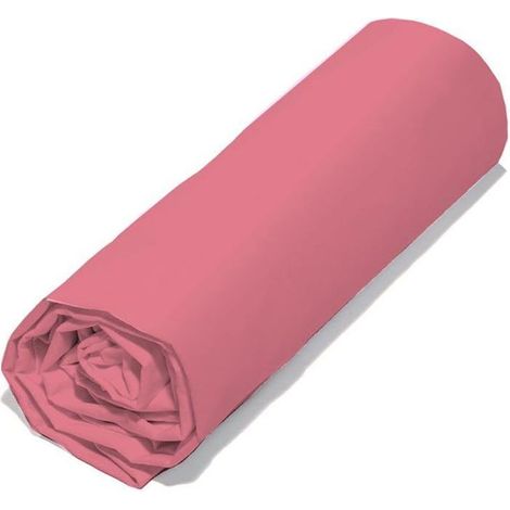 Drap Housse - COTE DECO - 140x190 cm - Rose cerise - Bonnet 25 cm - Parfumé fraise