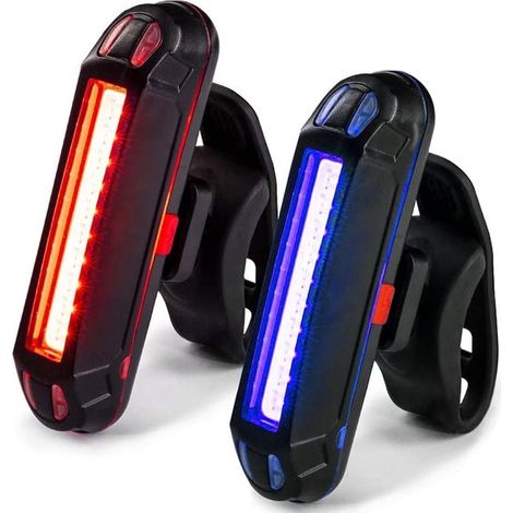 Luces traseras para bicicleta (2 unidades),LED recargables por USB,ideales para paseos nocturnos (1/5)