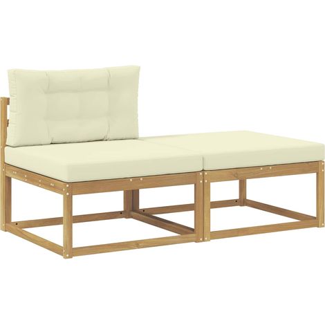 Maison Exclusive - 2 Stück Outdoor-Fußhocker Polyester Weiß