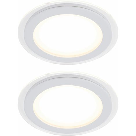 Lot de 2 spots LED encastrables design 7,5 W Spot mural Plafonnier blanc 927.05 (1/3)