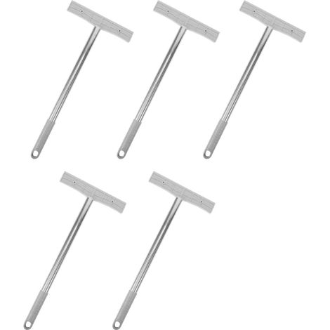5 Pièces Tige de Panneau D'affichage en Acier Inoxydable, Support pour Pancarte Double Face, Poignée Ergonomique Facile à Manipuler, pour Expositions et Défilés (1/5)