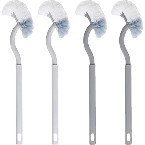 cepillos de inodoro curvos, cepillo de inodoro de doble cara para limpieza, cepillo de inodoro con mango largo, cepillo de inodoro para limpieza y desinfección, cepillo para el fondo del inodoro