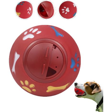 Distributeur de friandises pour chien - Jouet intelligent pour chien, gobelet pour chien - Kit de dressage aux friandises - Distributeur de friandises pour animaux - Rouge - Balle à friandises interac (1/5)