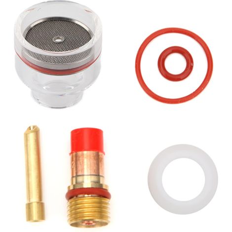 Brûleur Kit Brûleur Accessoires Lentille à Gaz Pince de serrage Verre pour Wig-17/18/26 (1,6 Mm) Kits de chalumeaux de soudage (1/5)