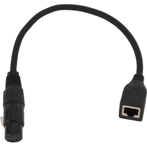 Câble XLR 5 broches vers RJ45 femelle-femelle Plug and Play DMX pour studio d'enregistrement et de scène DMX série CON, 30 cm (11,8 pouces). (1/5)