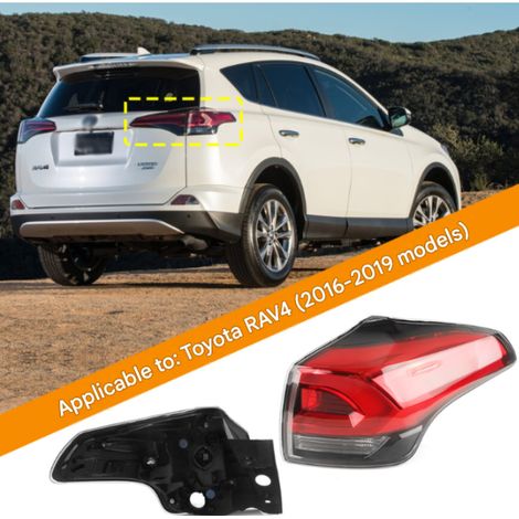 Feux arrière extérieurs gauche et droit pour Toyota RAV4 2016-2019, bloc feu stop arrière référence 81560-0R080, feu de signalisation arrière 12V(2pcs)