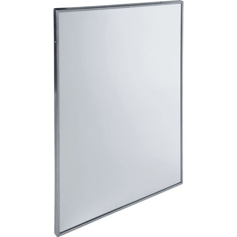 MEDICLINICS EP0350CS Espejo Rectangular Fijo con Marco 70x50 cm Acero Inox Satinado - ref: EP0350CS (1/2)