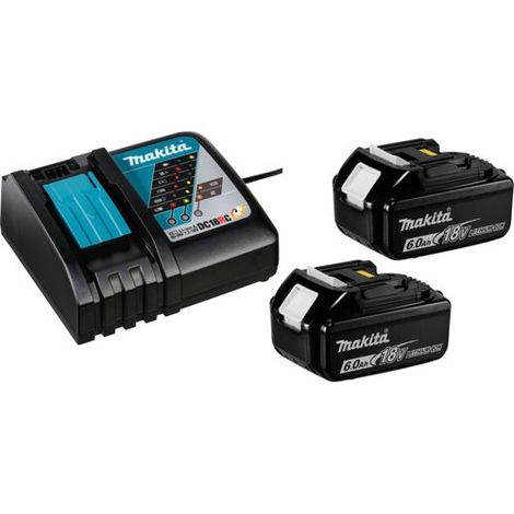 Power Pack (2x6,0 Ah) mit einfachem Ladegerät - MAKITA 199480-6