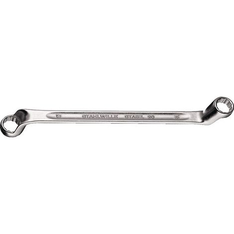 Llave de anillo doble 20 46x50mm 535mm de profundidad, curva STAHLWILLE