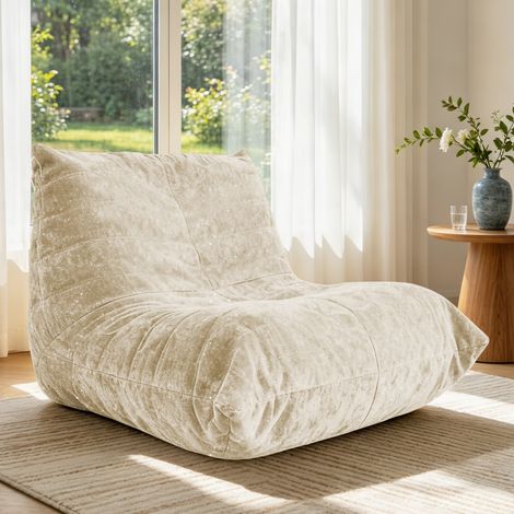 Pouf chenille volante, fauteuil poire relaxant, canapé lounge élégant, mobilier de détente pour la maison, la chambre ou le salon. Canapé ultra doux et confortable. (1/5)