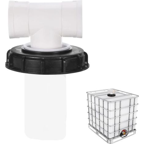 Tapa para tanque IBC en forma de T con filtro de nailon lavable para tanque IBC de agua de lluvia de 1000 litros, filtro de cubierta IBC, accesorios para tanque IBC, filtro de nailon para agua de lluv (1/4)