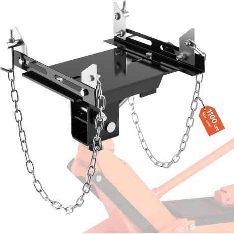 VEVOR Adaptateur de Verin de Fosse Capacite de Charge 500 kg, Tete de Levage pour Cric de Transmission en Acier Robuste, avec Tige de Selle Amovible de 30 mm, pour Garage et Atelier de Reparation