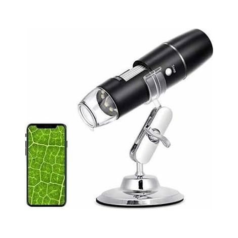 SABIR-Microscope numérique WiFi (grossissement 50x-1000x) avec support métallique - Compatible avec les smartphones iOS/Android - Endoscope HD (1/4)