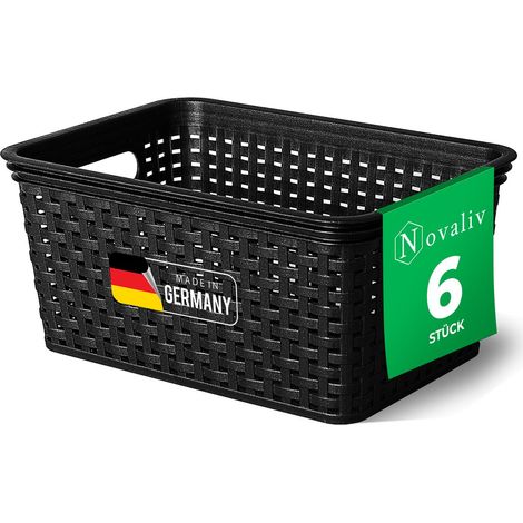 6x Novaliv Aufbewahrungsbox  6x Aufbewahrungskorb Rattan (1/5)