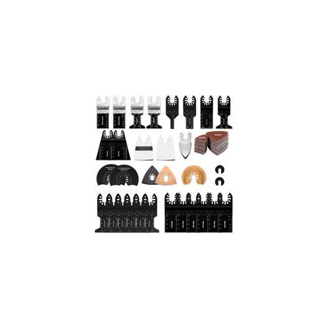 72Pcs Accessoires pour Outils Oscillants,Professional Lame Outil Multifonction Kits coupe bois/métal/plastique,Lame de Scie Oscillante Universelles pour Fein Multimaster,Dremel,Bosch,Makita,Dewalt (1/5)