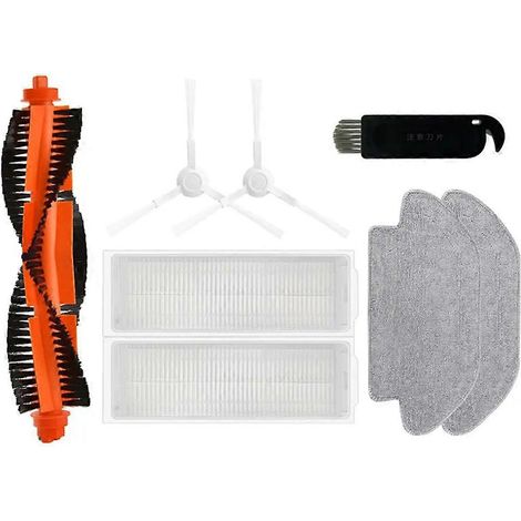 Pour aspirateur robot laveur Xiaomi Mijia : brosse principale latérale, filtre HEPA et chiffon de nettoyage