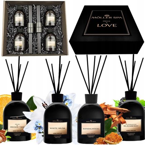 4 Stück x 250 ml Raumduftstäbchen, Valentinstag-Geschenkset (1000 ml)