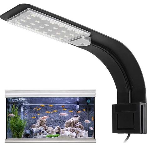 Leistungsstarke LED-Klemmleuchte für Aquarien mit 24 LEDs für Pflanzen und Fische, 10 W, mit EU-Stecker (1/5)