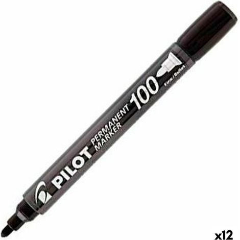 SCA-100 Permanentmarker schwarz (12 Stück) Pilot