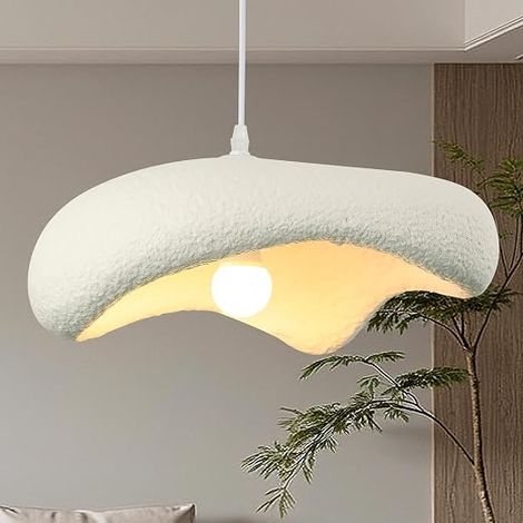 Irregular Chandelier White Cloud Shape Adjustable Suspension Light Living Room Lamp Dining Table Nordic Style Bedroom Hanging Indoor Lighting E27 40cm (1/5)