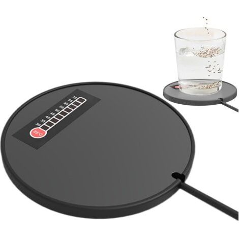 Chauffe-tasses Dessous de plat USB à température constante : Chauffe-tasses USB pour café, chauffe-tasses électrique, plaque chauffante pour tasses à café et boissons (1/5)