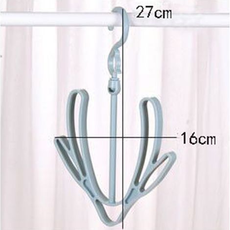Cintre à chaussures antidérapant pour balcon, support de séchage à crochet, étendoir à chaussures bleu (envoi aléatoire) (1/5)