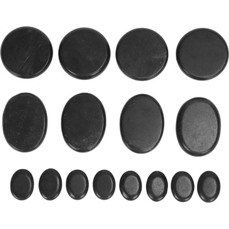 Coffret chauffant en aluminium de 16 pièces, pierre de massage chauffante, pierre pour huiles essentielles de spa, pierre volcanique, norme européenne 220 V (1/5)