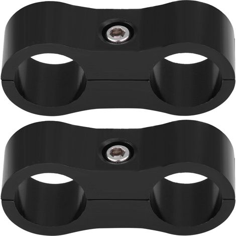 2x AN6 Tresse Séparateur Collier Raccord Support Universel Noir (1/5)