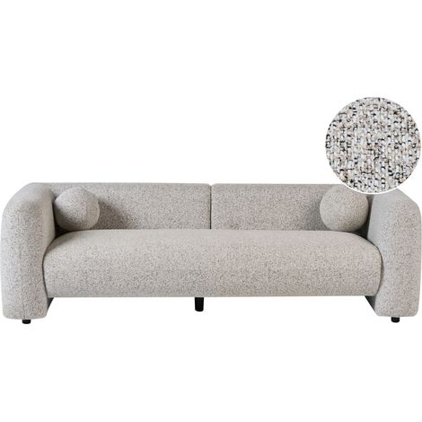 Divano a 3 posti Divano moderno in tessuto Cuscini extra Beige Leiren (1/5)