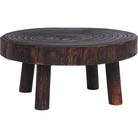 Support Plante Bois Ronde - Hauteur 9 cm - Diamètre 17 cm - Couleur Feu - Pour Décoration Intérieure - 1 Pièce (1/5)
