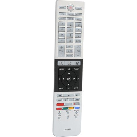 Télécommande universelle compatible TV Toshiba 58L7350U, 58L9300, 65L7350U et téléviseurs LCD 3D
