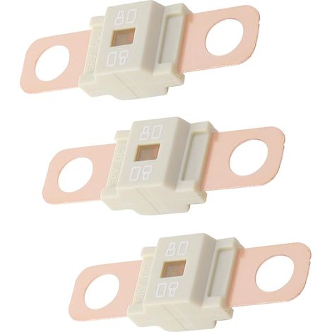 3PCS Fusible Voiture,Fusible Midi,Fusibles Automobiles,Protection Circuit pour Voitures,Convient à la Plupart des Voitures,Camions,Engins de Chantier,Machines Agricoles (80A) (1/5)
