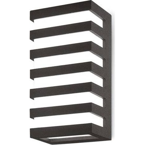Applique murale Design anthracite extérieur IP54 10W 205mm blanc neutre extérieur (1/3)