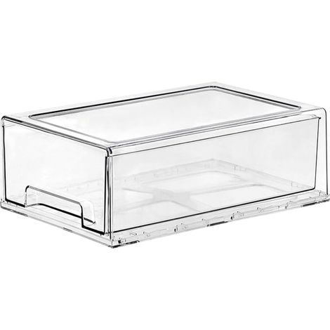 Boîte de Rangement Tiroir Transparente Empilable Taille Moyenne Organisateur de Bureau et Cosmétiques pour Produits de Beauté Accessoires et Bijoux Usage Salle de Bain et (1/5)