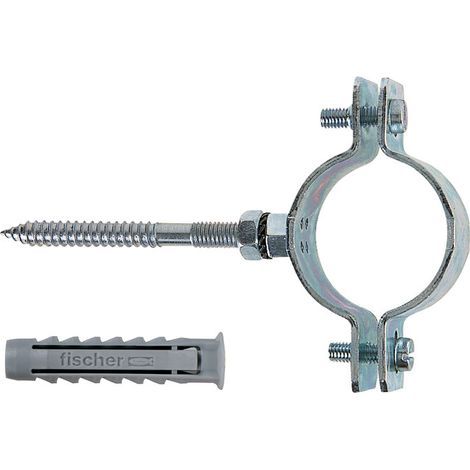 FISCHER COLLARE P/TUBI CPT  1/2 C/VITE E TASSELLO- FISCHER ITALIA- 1,0 pz