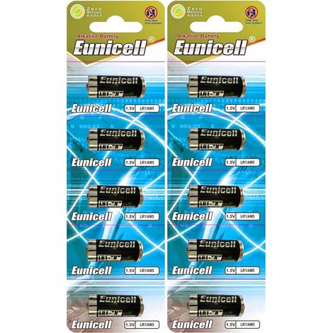Lot de 10 piles alcalines LR1/N/Lady 1,5 V (2 blisters de 5 piles) AM5, UM5 4001, 4901, MX9100, 910A FBA (1/5)