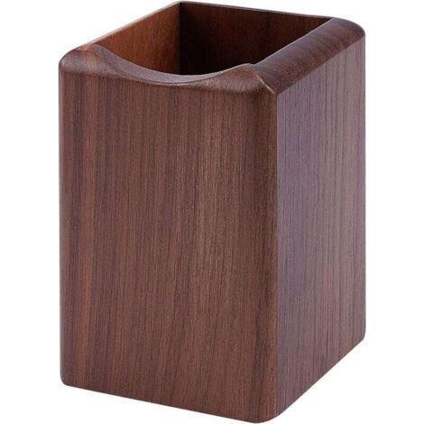 Wooden pencil pot, XU, 70 x 70 x 99 mm, Wooden pencil pot for office, Makeup, superior quality product, durable and reliable, selected materials, complies with standards - (1/4)