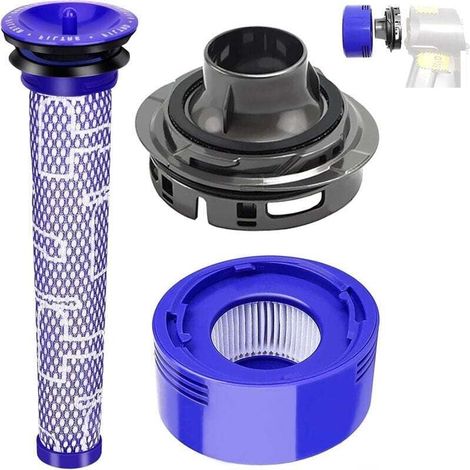 Filtre Accessoires pour Dyson V7 V8 aspirateur, XU, Couvercle arrière du moteur + filtre arrière + remplacement du jeu de filtre pour Dyson V7 V8 Affairs à vide - KZQ (1/4)