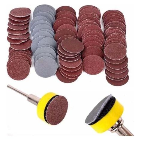 100Pcs 1 Zoll 25mm Schleifpapier Polierscheiben 100-3000 Grits für Dremel Drehwerkzeug Zubehör Schleifpapier